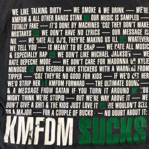 KFMDM Sucks Rock Electro Band Distressed Vintage T - Picture 8 of 16